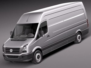 Volkswagen Crafter Van Long 2011 Modello 3D