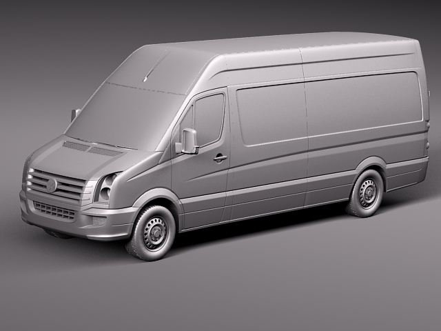 Volkswagen Crafter Van Long 2011 3D Model Volkswagen Crafter