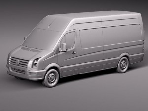 Volkswagen Crafter Van Long 2011 3D Модель