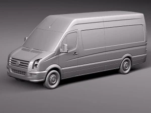 Volkswagen Crafter Van Long 2011 3D Model