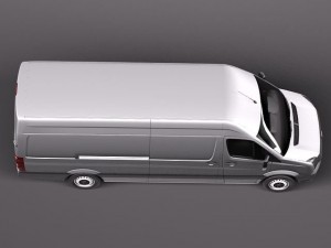 Volkswagen Crafter Van Long 2011 3D Модель