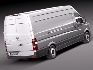 Volkswagen Crafter Van Long 2011 3D Модель