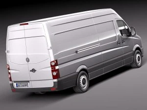Volkswagen Crafter Van Long 2011 3D Model
