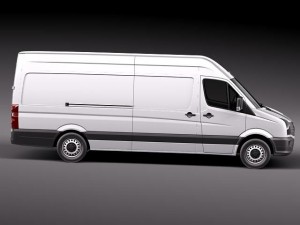 Volkswagen Crafter Van Long 2011 3D Модель