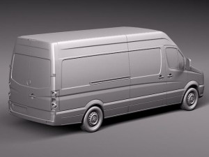 Volkswagen Crafter Van Long 2011 3D Модель