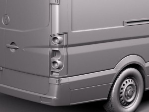 Volkswagen Crafter Van Long 2011 3D Модель
