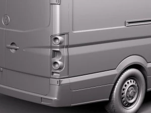 Volkswagen Crafter Van Long 2011 3D Model