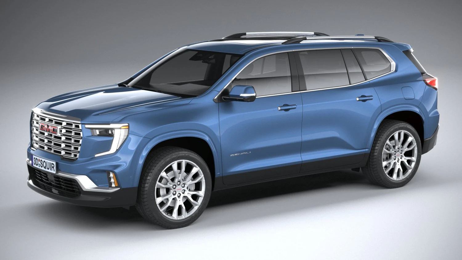 GMC Acadia Denali 2024 3D Model .c4d .max .obj .3ds .fbx .stl .blend 