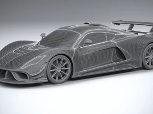 Hennessey Venom F5 Revolution Coupe 2023 3D Model
