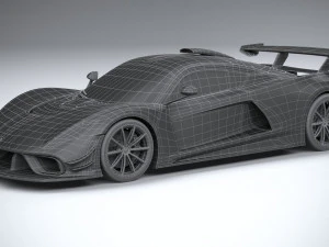 Hennessey Venom F5 Revolution Coupe 2023 3D Model