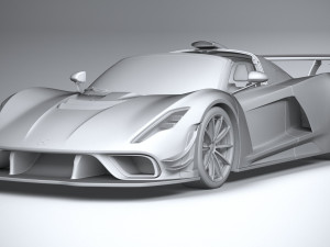 Hennessey Venom F5 Revolution Roadster 2023 3D Model