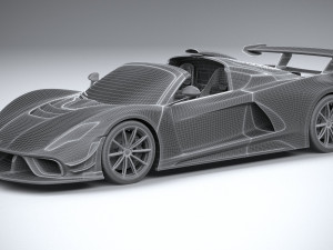 Hennessey Venom F5 Revolution Roadster 2023 3D Model