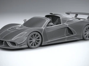 Hennessey Venom F5 Revolution Roadster 2023 3D Model