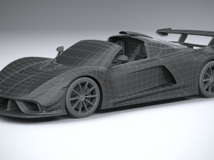 Hennessey Venom F5 Revolution Roadster 2023 3D Model