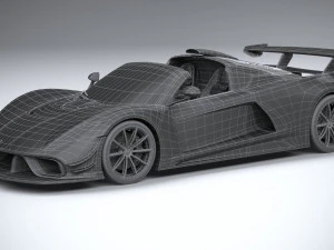 Hennessey Venom F5 Revolution Roadster 2023 3D Model