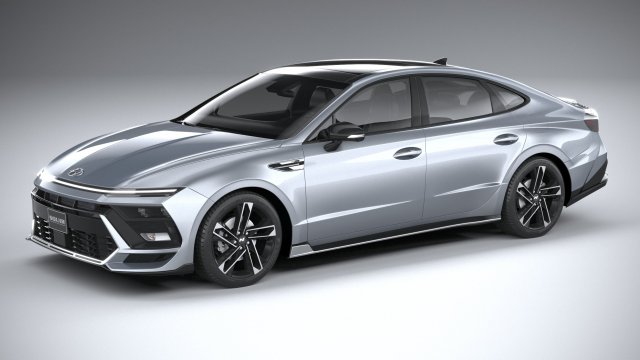 Hyundai Sonata N-Line 2024 3D Model .c4d .max .obj .3ds .fbx .stl .blend 