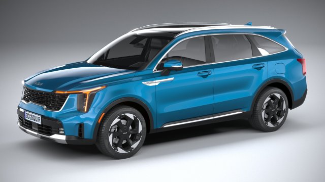 Kia Sorento 2024 3D Модель .c4d .max .obj .3ds .fbx .stl .blend 