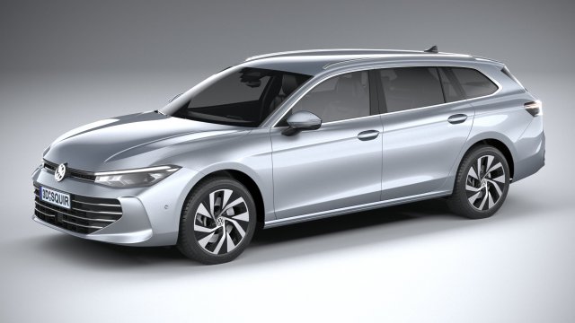 Volkswagen Passat Variant Business 2024 Model 3D .c4d .max .obj .3ds .fbx .stl .blend 