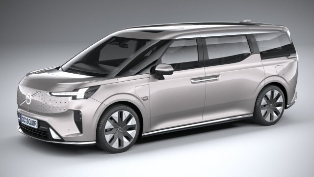 Volvo EM90 2024 Modello 3D .c4d .max .obj .3ds .fbx .stl .blend 