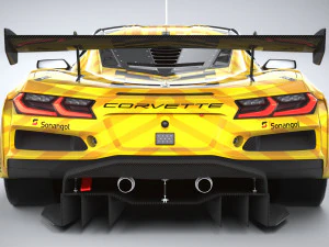 शेवरले कार्वेट Z06 GT3 R प्रतियोगिता 2024 3D मॉडल
