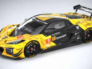 शेवरले कार्वेट Z06 GT3 R प्रतियोगिता 2024 3D मॉडल