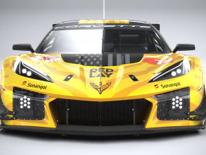 शेवरले कार्वेट Z06 GT3 R प्रतियोगिता 2024 3D मॉडल