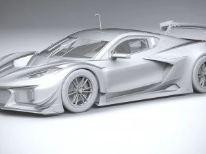 शेवरले कार्वेट Z06 GT3 R प्रतियोगिता 2024 3D मॉडल