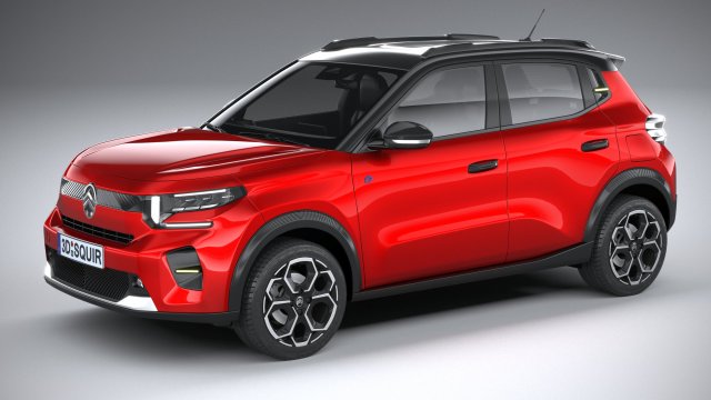 Citroen e C3 2024 3D Model .c4d .max .obj .3ds .fbx .stl .blend 