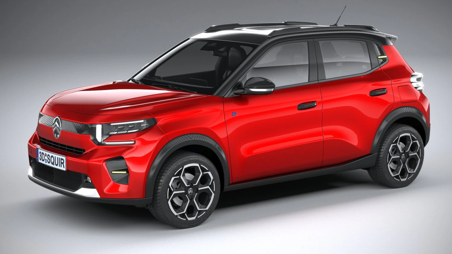 Citro&euml;n e C3 2024 Modelo 3D .c4d .max .obj .3ds .fbx .stl .blend 