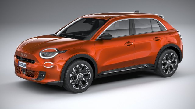 Fiat 600e 2024 3D-Modell .c4d .max .obj .3ds .fbx .stl .blend 