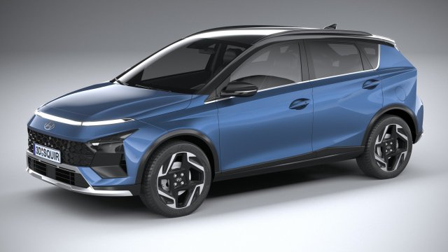 Hyundai Bayon 2025 3D Model .c4d .max .obj .3ds .fbx .stl .blend 