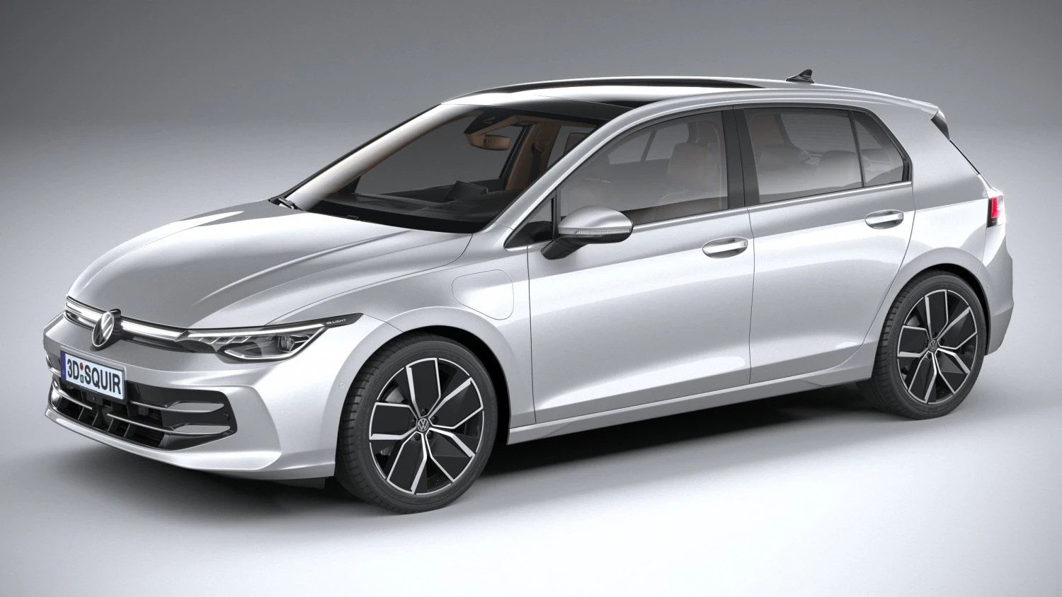 Volkswagen Golf 2024 3D Model .c4d .max .obj .3ds .fbx .stl .blend