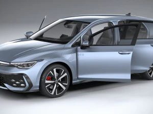 Volkswagen Golf GTE 2024 3D Model