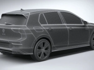 Volkswagen Golf GTE 2024 3D Model