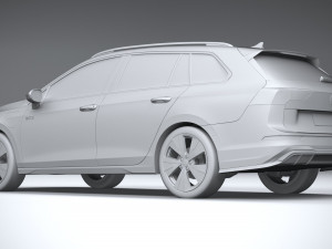 Volkswagen Golf GTE Variant 2024 Modelo 3D