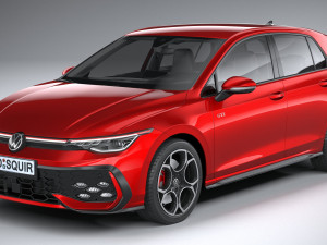 Volkswagen Golf GTI 2024 3D 모델