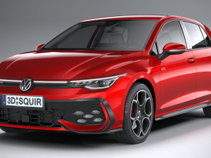 Volkswagen Golf GTI 2024 3D 모델