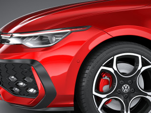 Volkswagen Golf GTI 2024 3D 모델