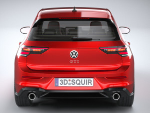 Volkswagen Golf GTI 2024 3D 모델
