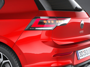 Volkswagen Golf GTI 2024 3D 모델