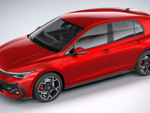 Volkswagen Golf GTI 2024 3D 모델