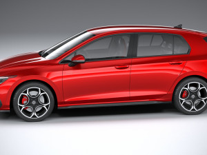 Volkswagen Golf GTI 2024 3D 모델