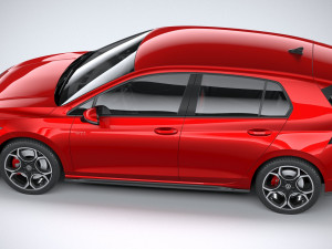 Volkswagen Golf GTI 2024 3D 모델