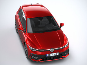 Volkswagen Golf GTI 2024 3D 모델