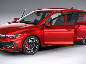 Volkswagen Golf GTI 2024 3D 모델