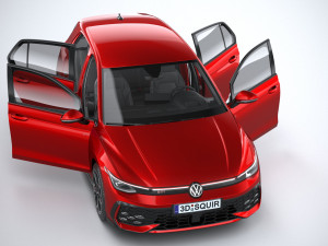Volkswagen Golf GTI 2024 3D 모델