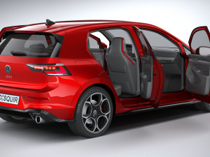 Volkswagen Golf GTI 2024 3D 모델