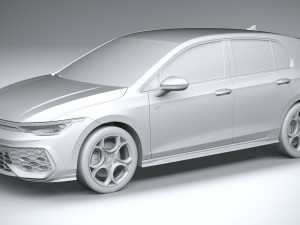 Volkswagen Golf GTI 2024 3D 모델