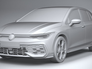 Volkswagen Golf GTI 2024 3D 모델