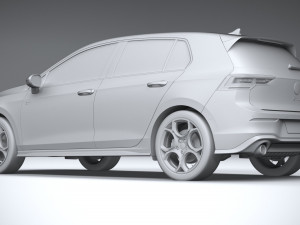 Volkswagen Golf GTI 2024 3D 모델